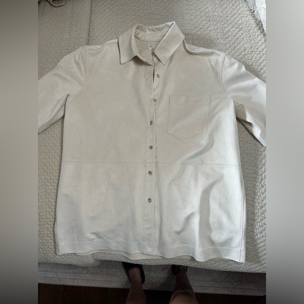 Aritzia Wilfred Le Fou Velvet Button Up